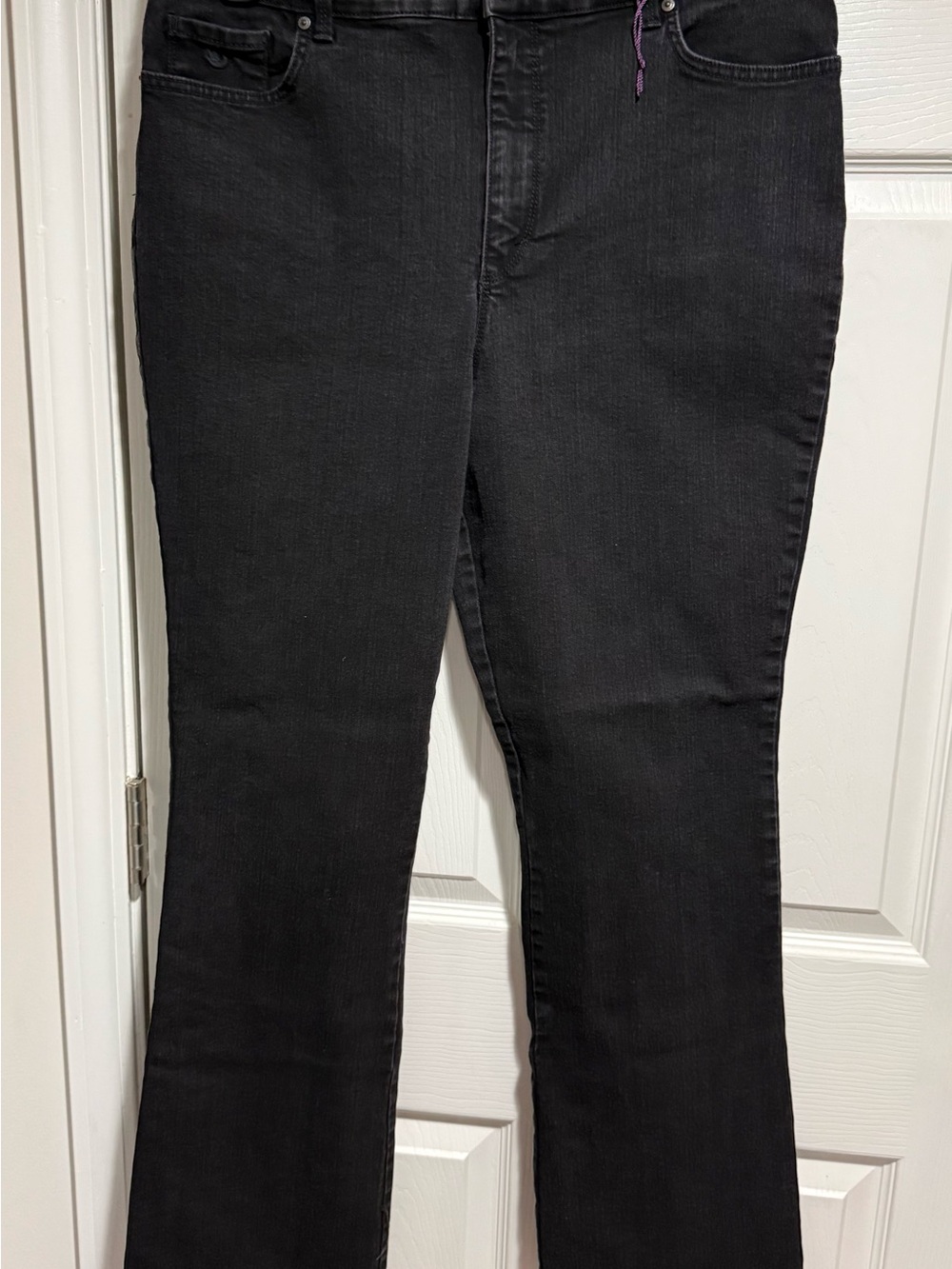 Gloria Vanderbilt Amanda Bootcut Black Wide Leg Jeans Sz 18.             Bx3